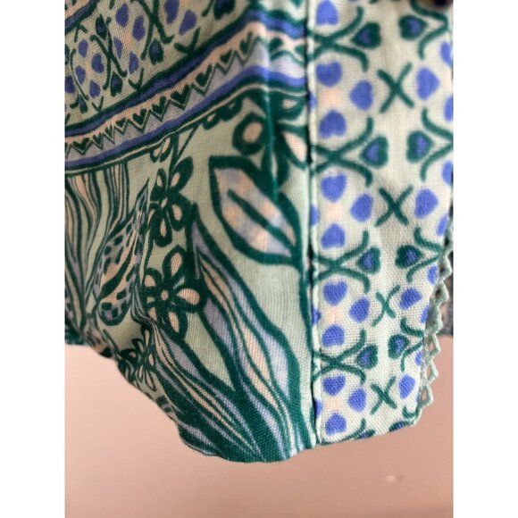 Democracy Floral Jacket Green 2X Reversible Tropical Preppy Classic Chic Artsy - Picture 6 of 12